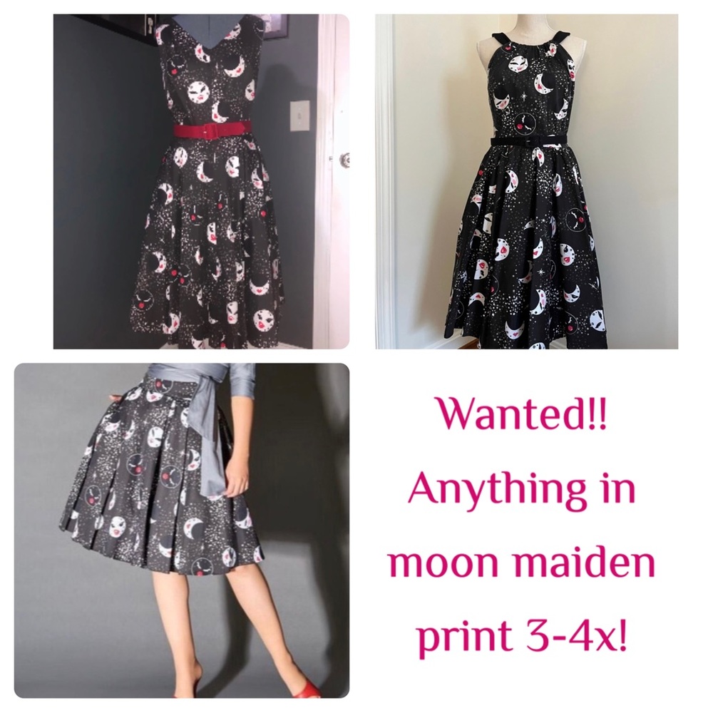 Wanted anything in moon maiden pinup girl clothing couture in 3-4x
